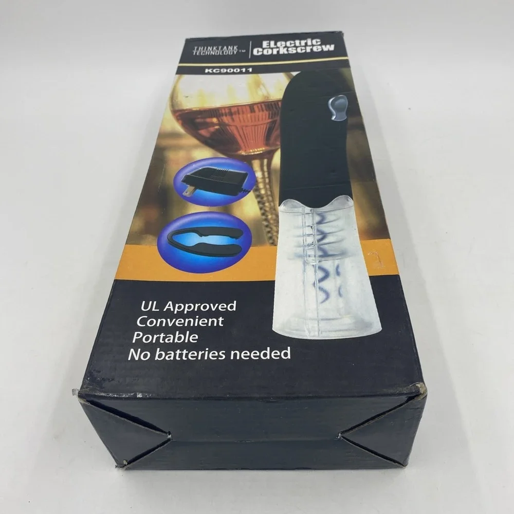 ThinkTank Technology Electric Corkscrew Black KC90011 Rechargeable Bar Kitchen